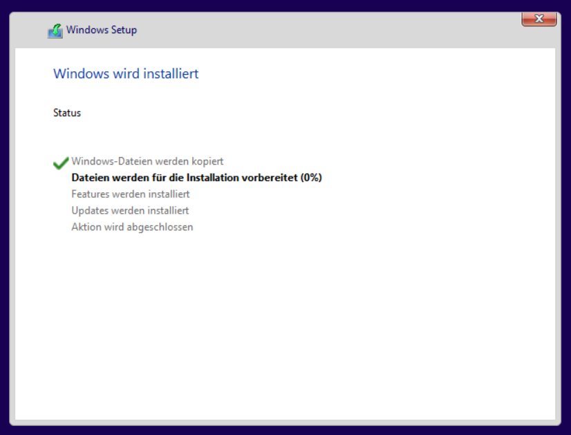 Installationsprozess