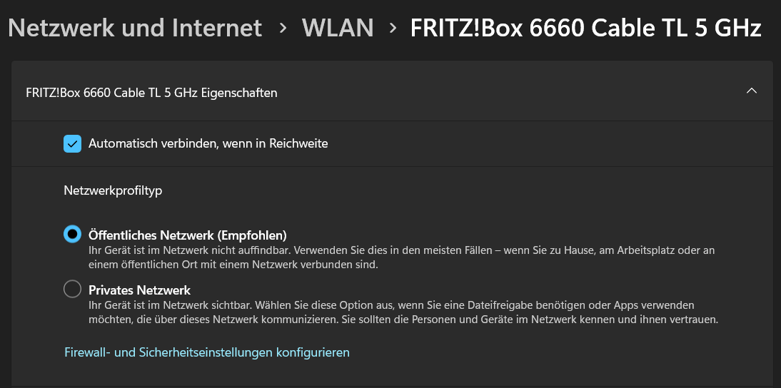 Netzwerkprofile