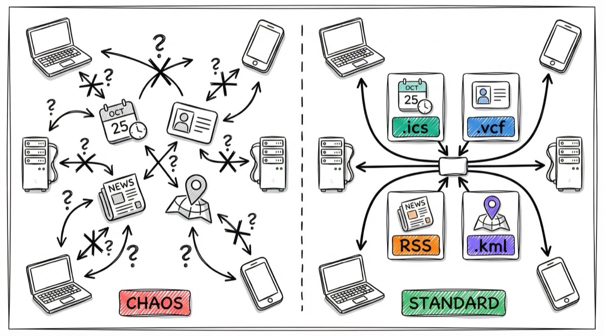 Chaos ohne Standards vs. Struktur mit Datenaustauschformaten