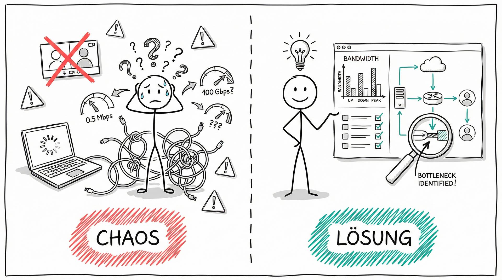 Chaos vs. Lösung bei Bandbreitenproblemen
