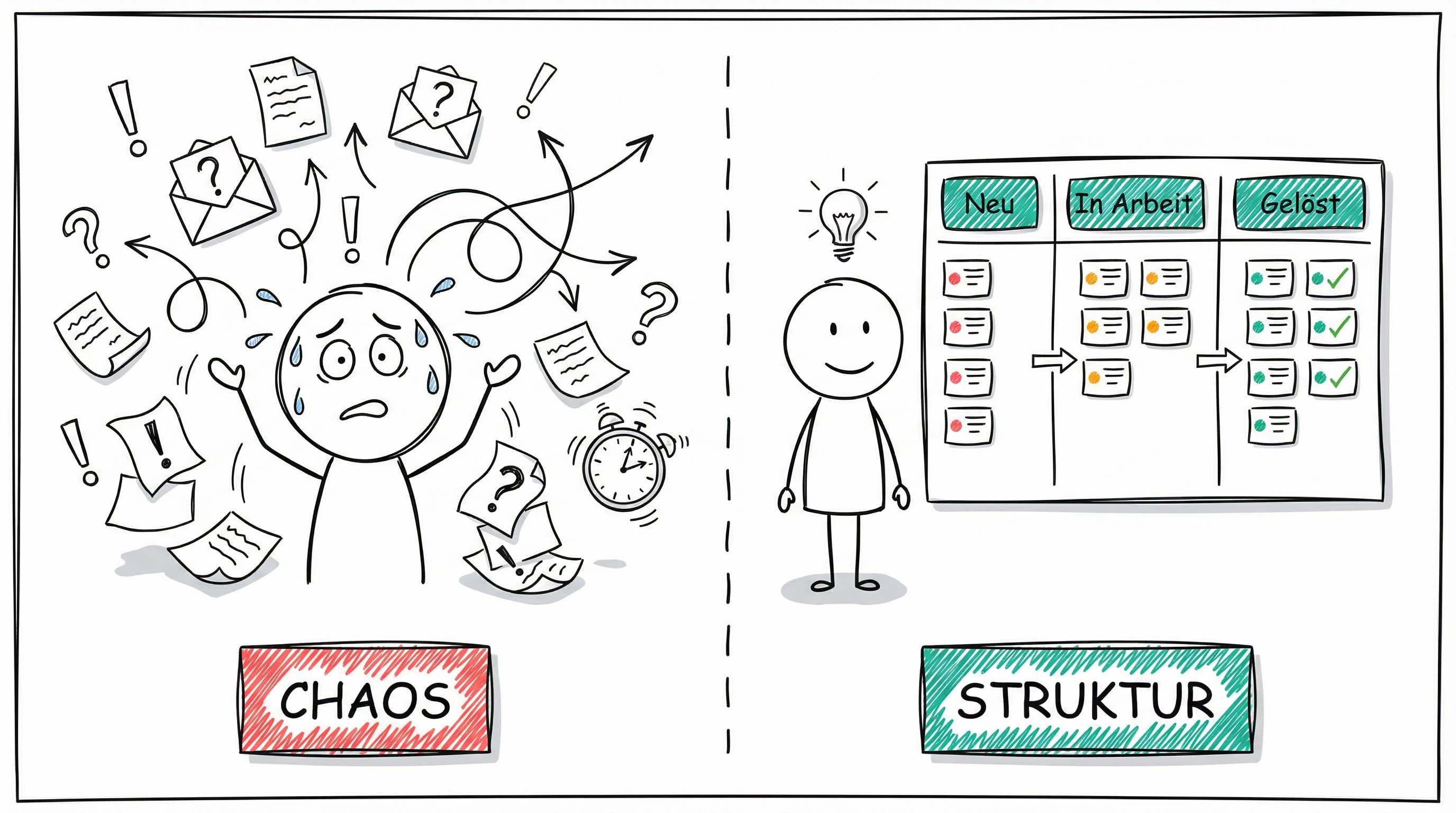 Chaos vs. Struktur im IT-Support