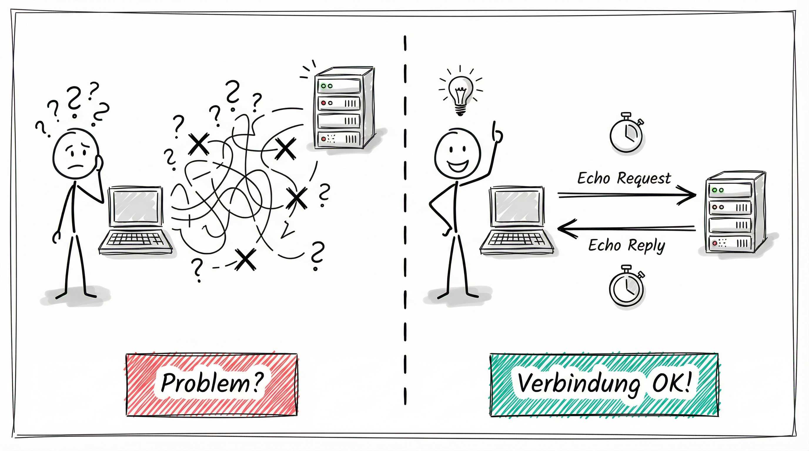 Ping-Befehl: Von Unsicherheit zur klaren Verbindungsprüfung