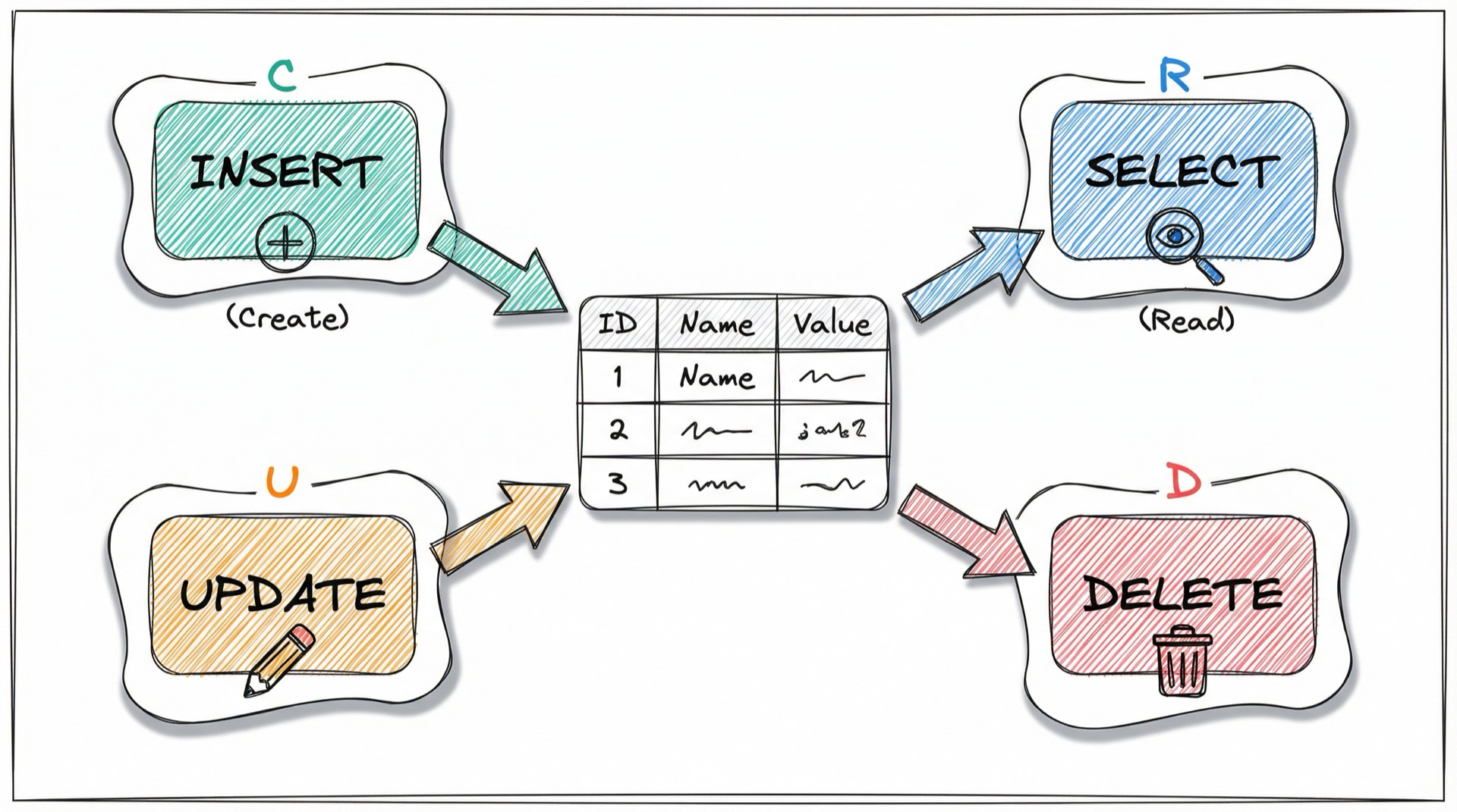 DML-Befehle (CRUD): INSERT, SELECT, UPDATE, DELETE