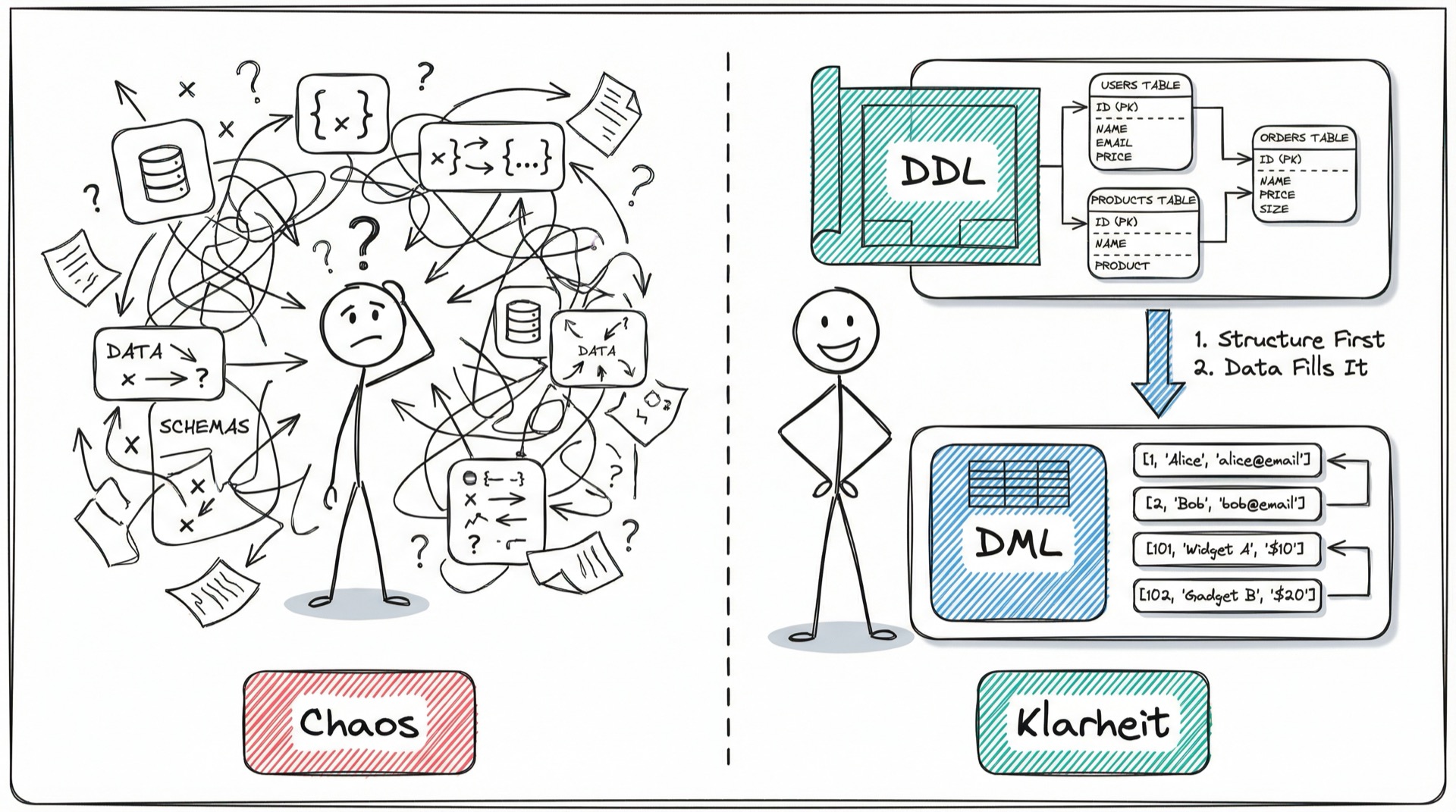 DDL vs DML: Chaos vs Klarheit
