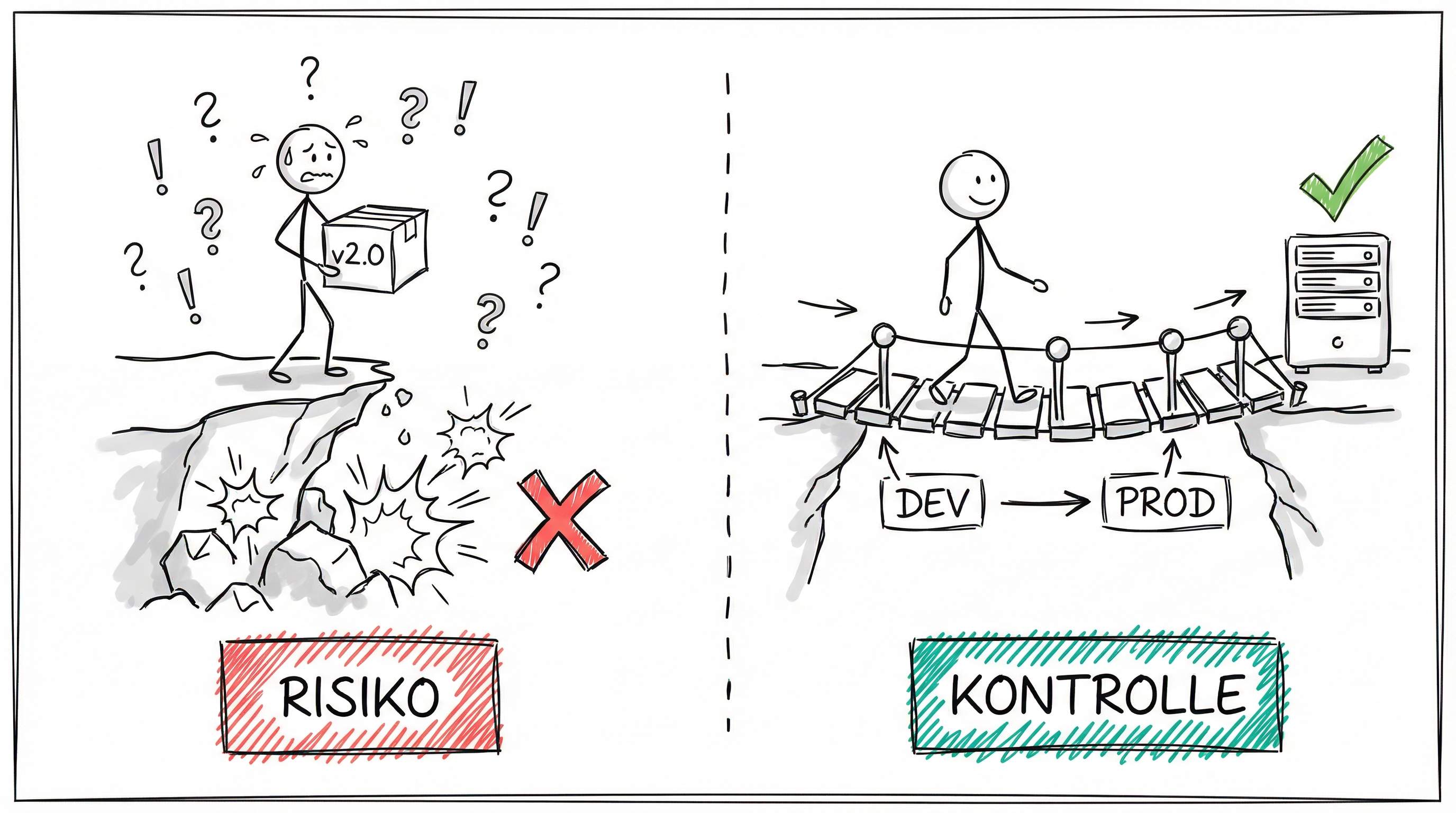 Risiko vs. Kontrolle beim Deployment