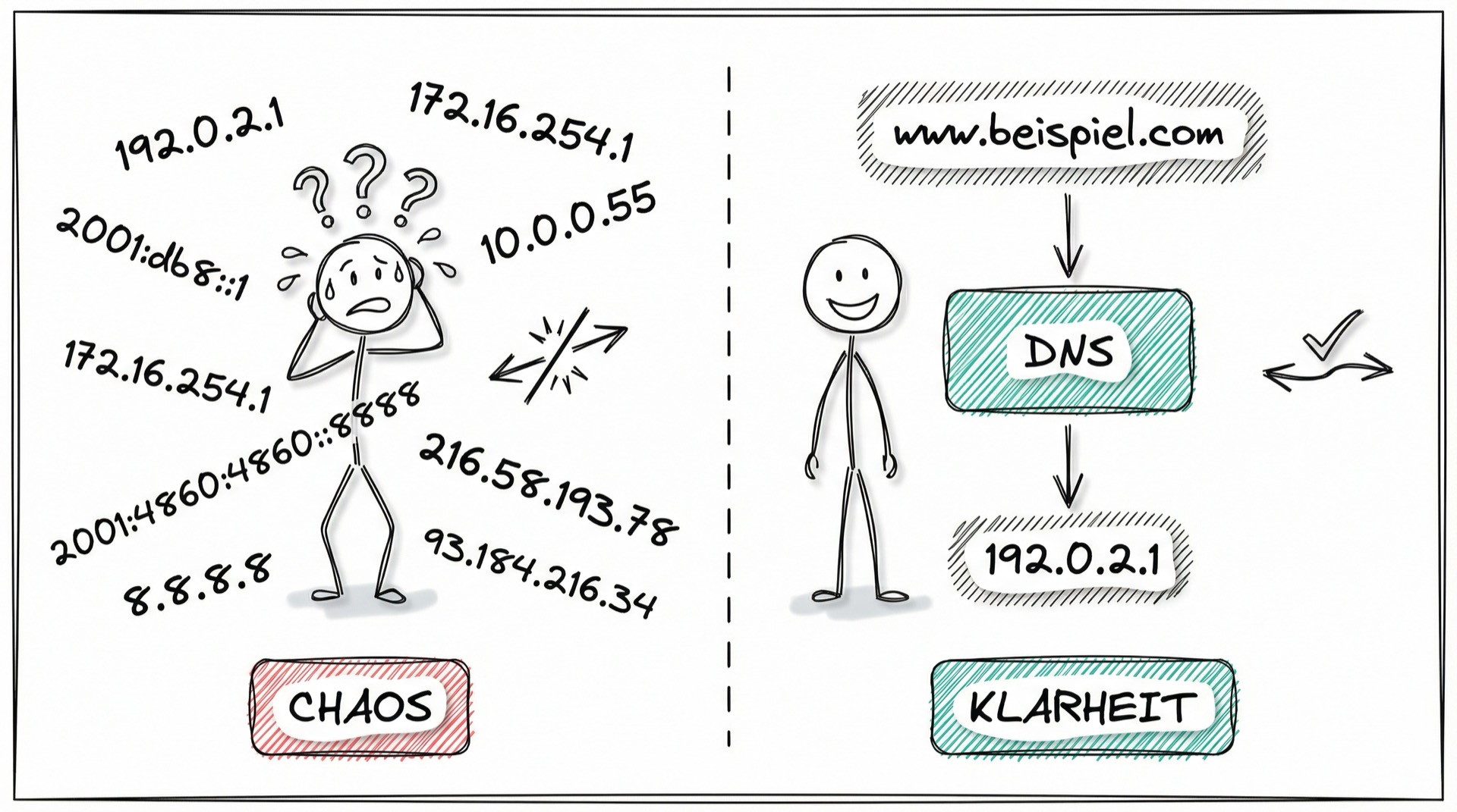 DNS übersetzt Domainnamen in IP-Adressen