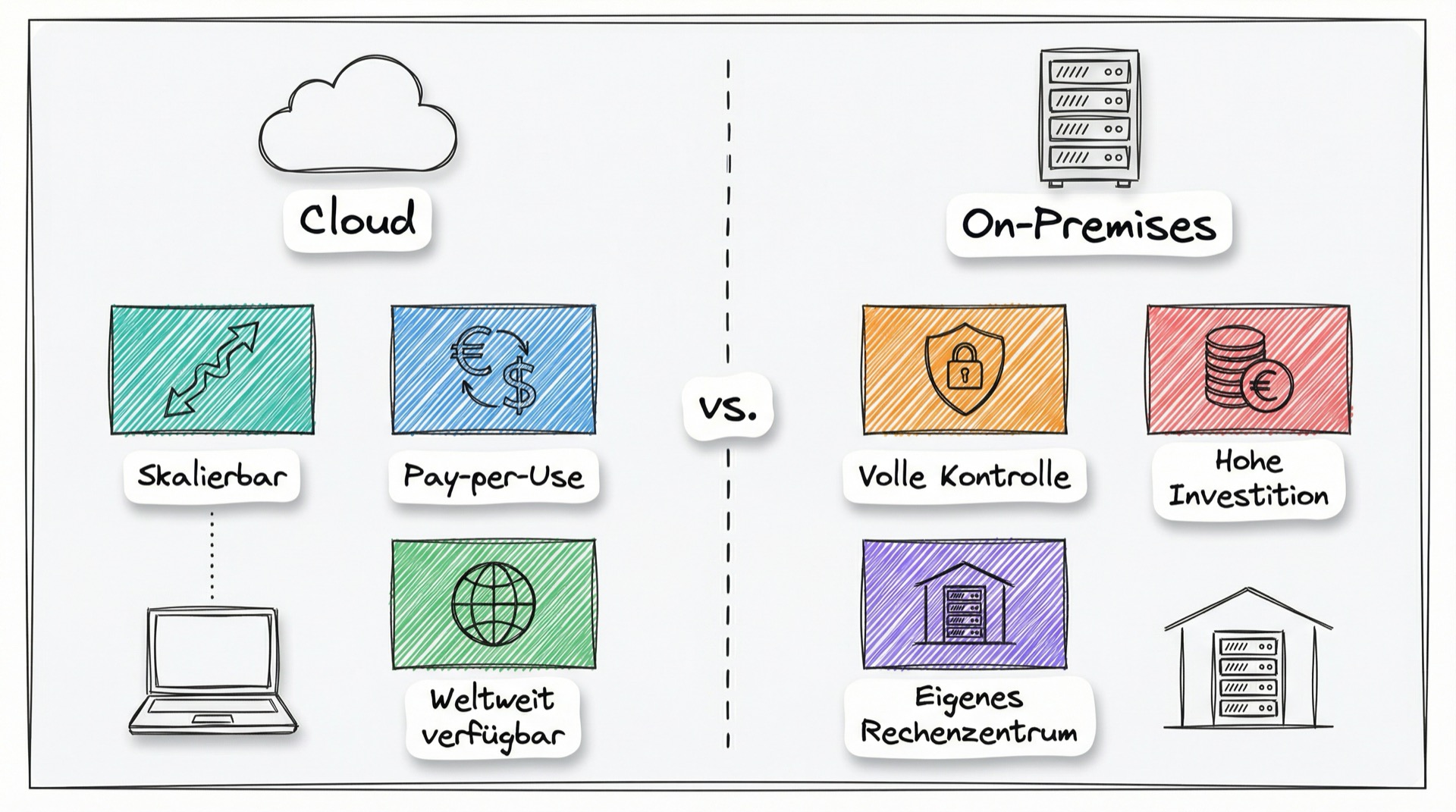 Vergleich: Cloud Computing vs. On-Premises