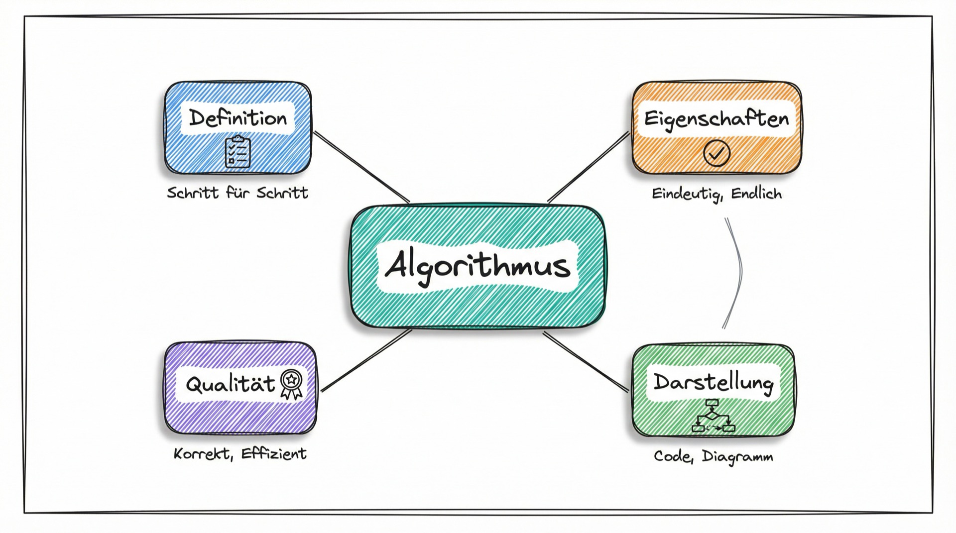 Mind-Map: Kernkonzepte der Algorithmik