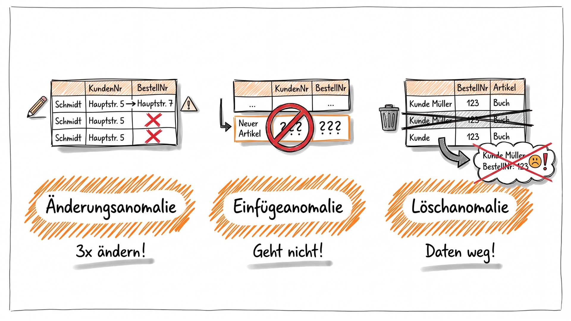 Die drei Anomalietypen