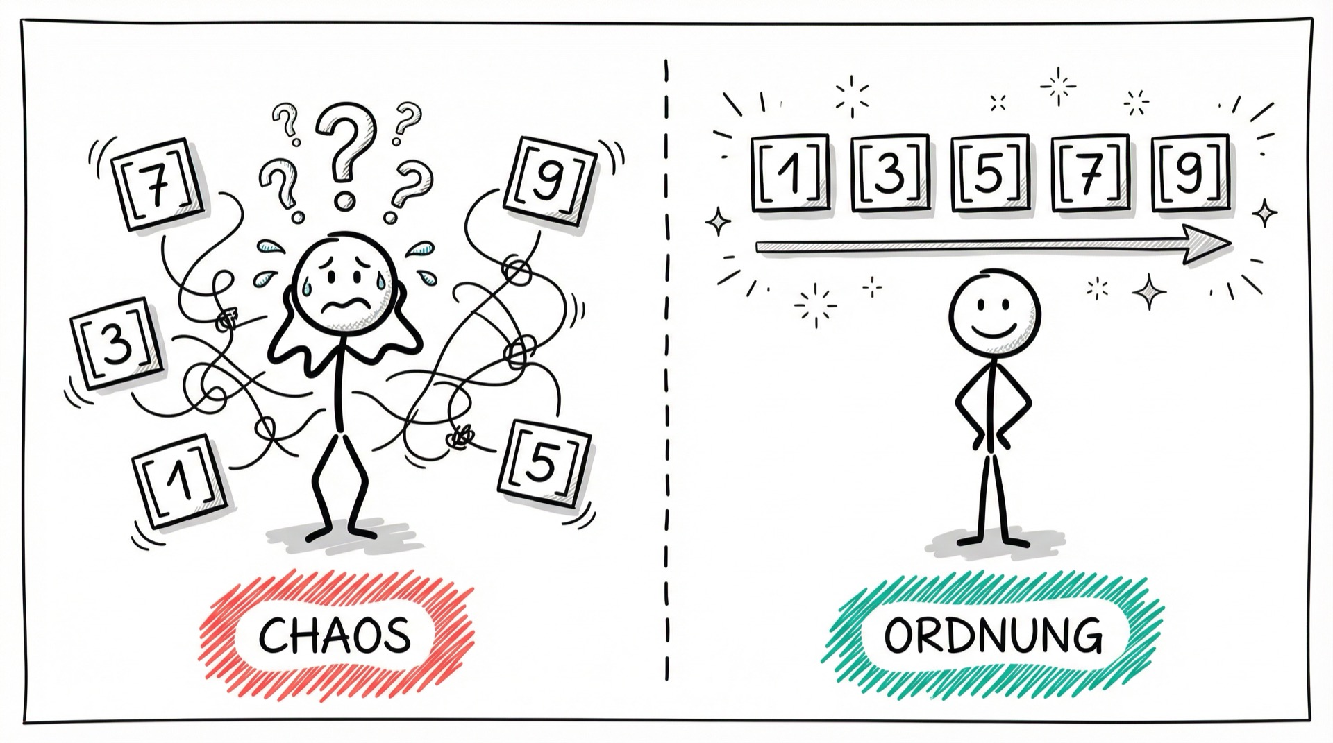 Chaos vs. Ordnung bei Daten