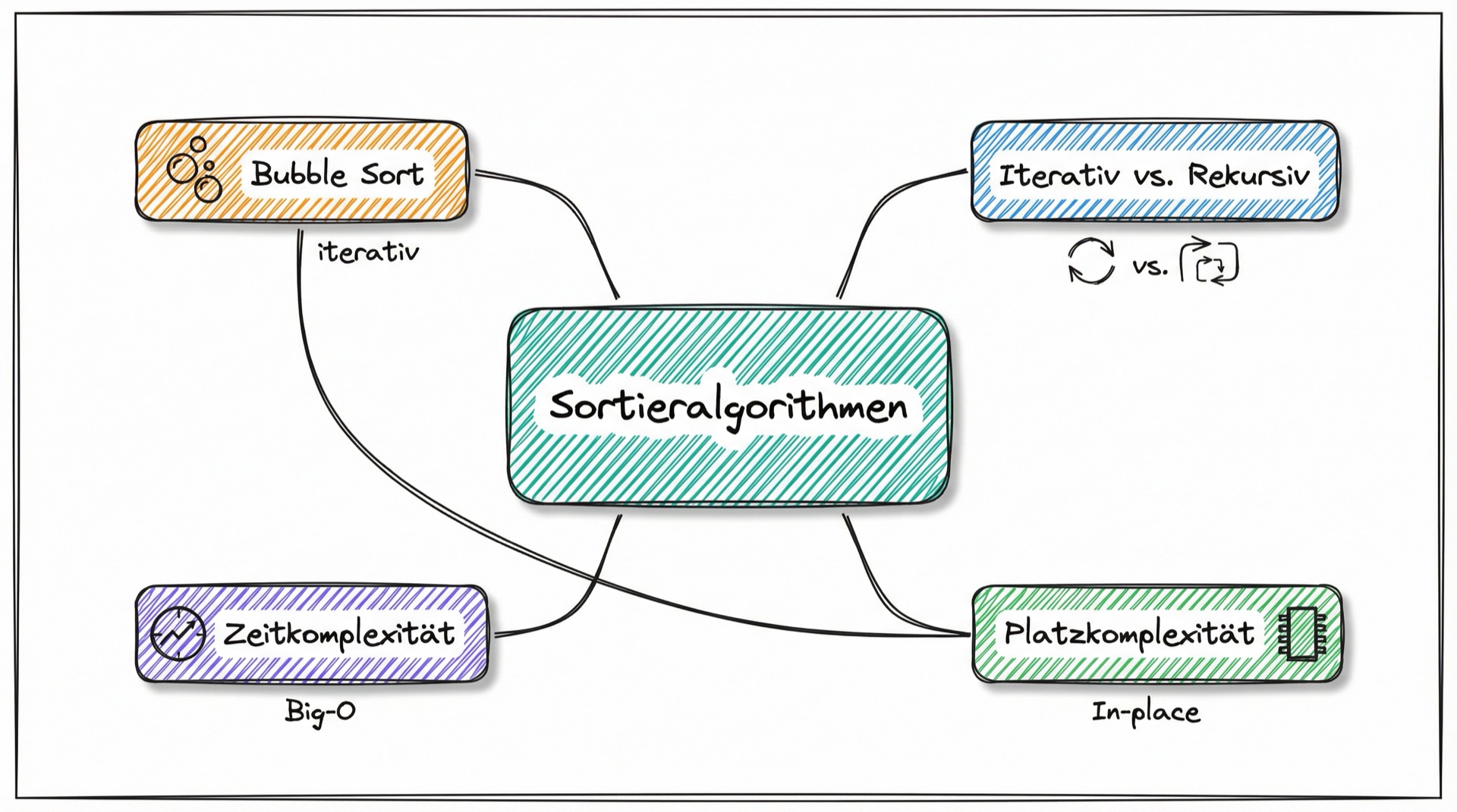 Mind-Map Sortieralgorithmen