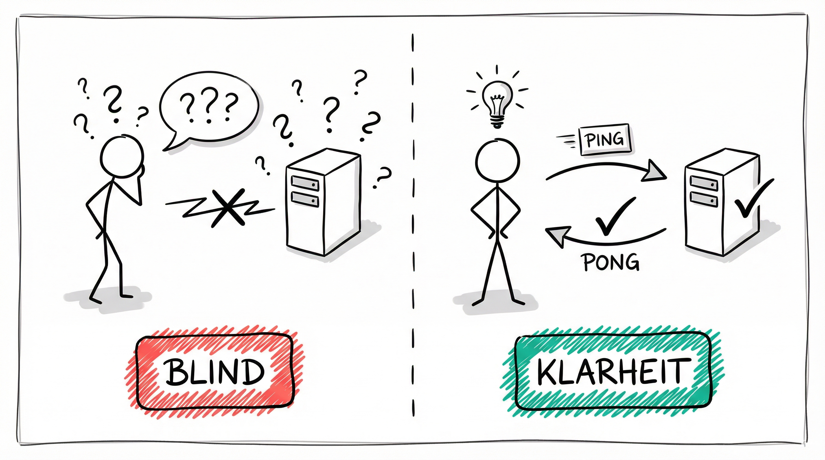 ICMP Netzwerkdiagnose: Ohne ICMP keine Rückmeldung, mit ICMP klare Kommunikation
