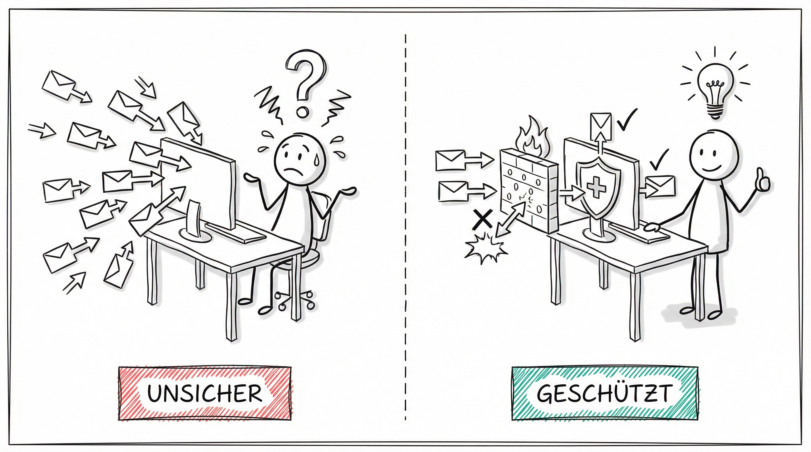 ICMP-Sicherheit: Unsicher vs. Geschützt