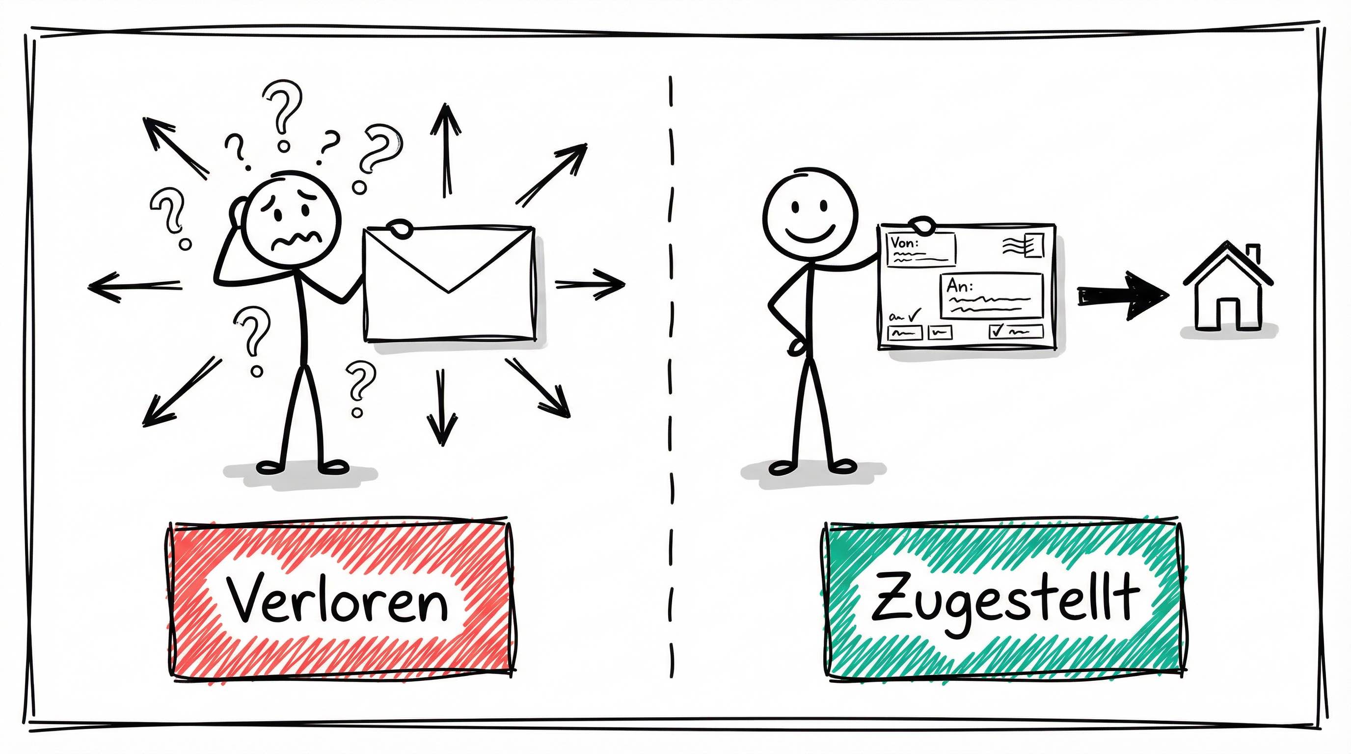 Brief ohne vs. mit Adresse: Die Bedeutung von strukturierten Informationen