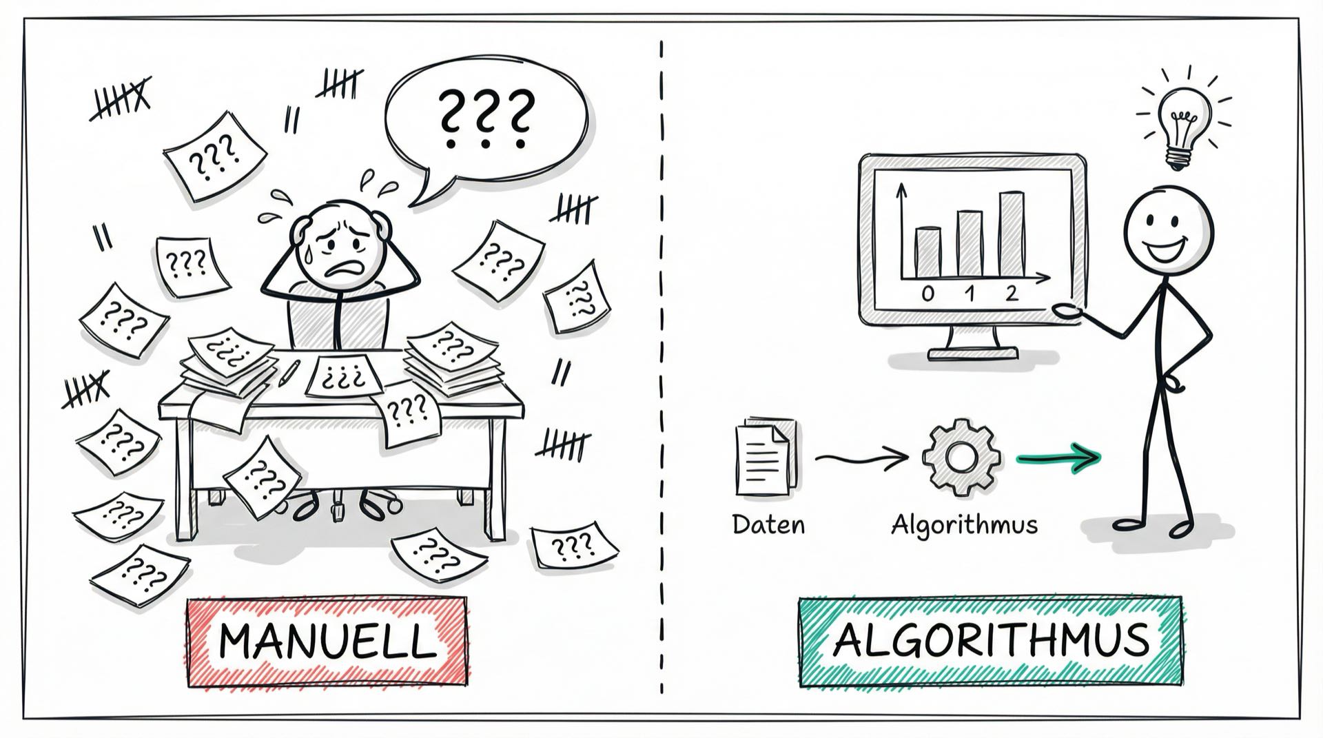 Manuell vs. Algorithmus: Von Papierchaos zur strukturierten Datenanalyse