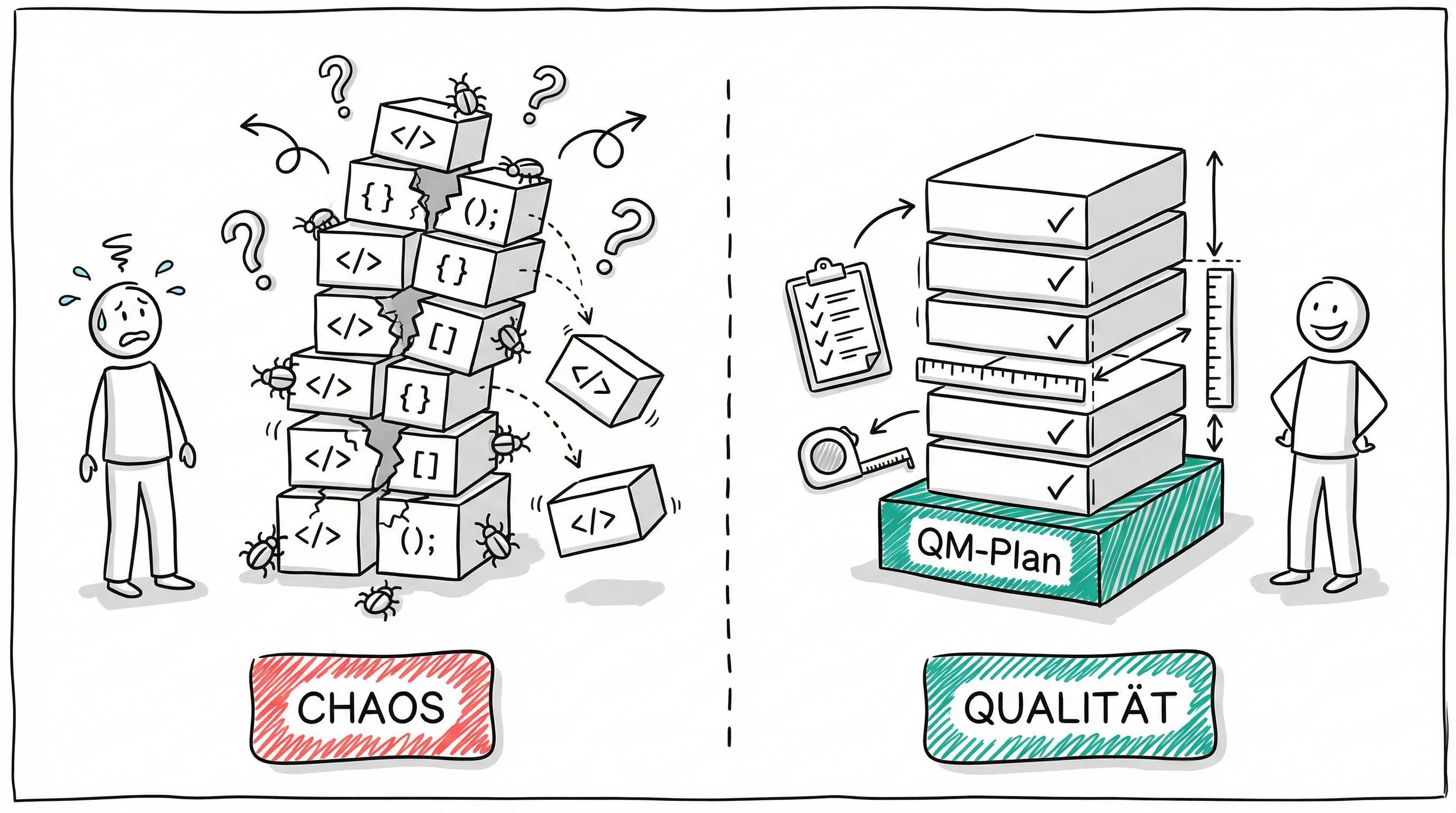 Chaos ohne QM vs. Qualität mit QM