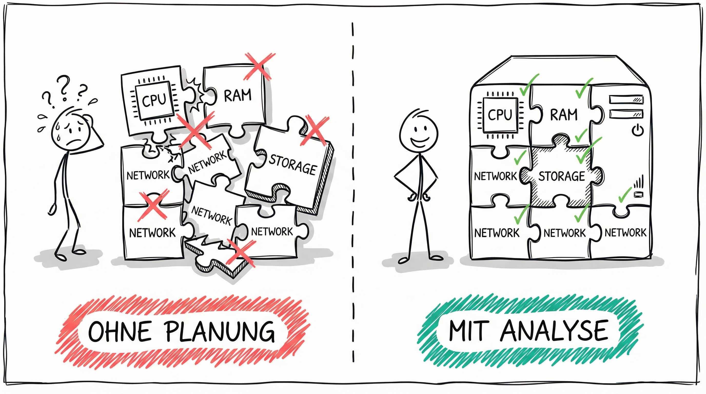Chaos vs. System: Hardware-Auswahl ohne und mit Planung
