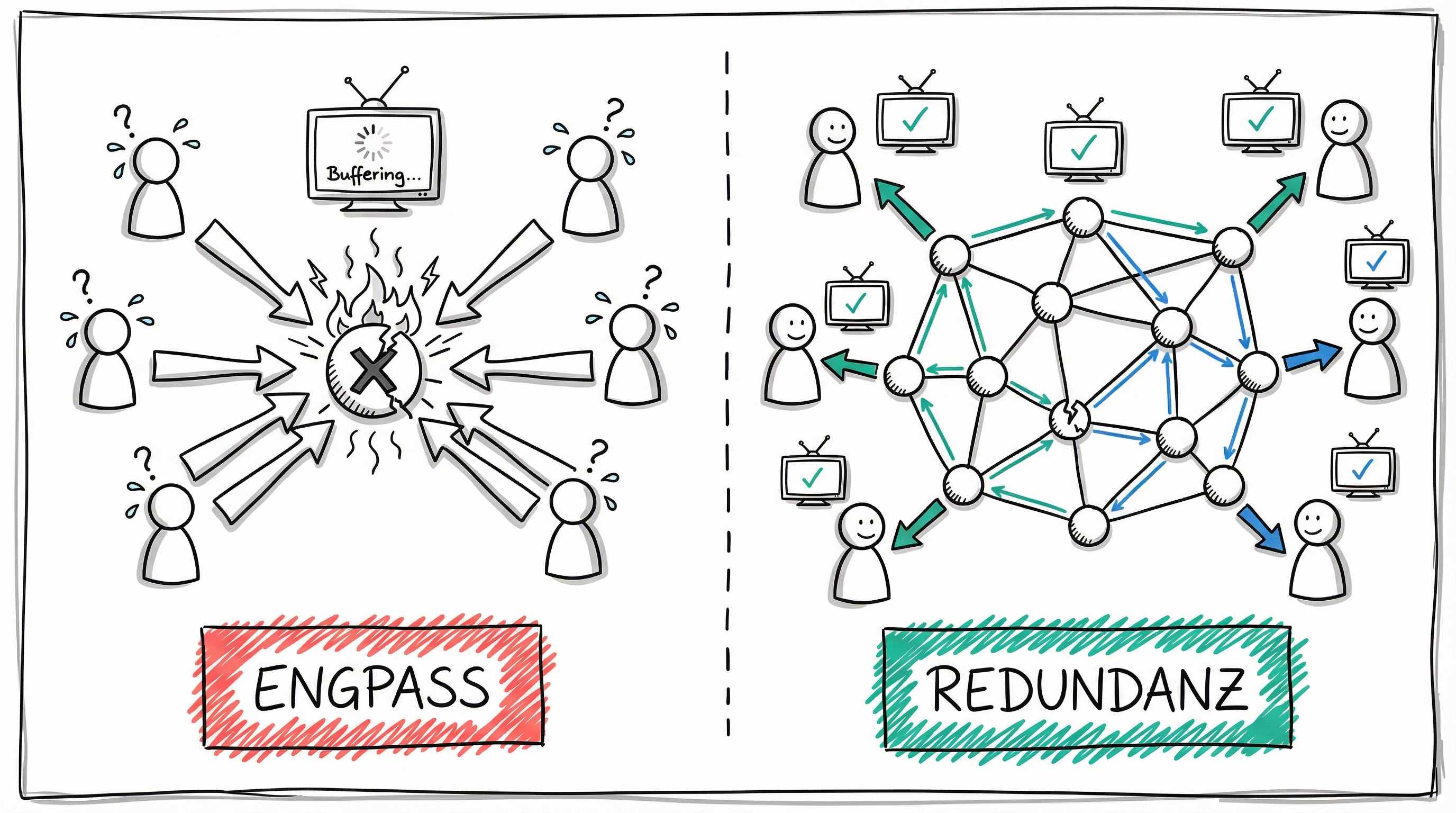 Engpass vs. Redundanz im Netzwerkdesign
