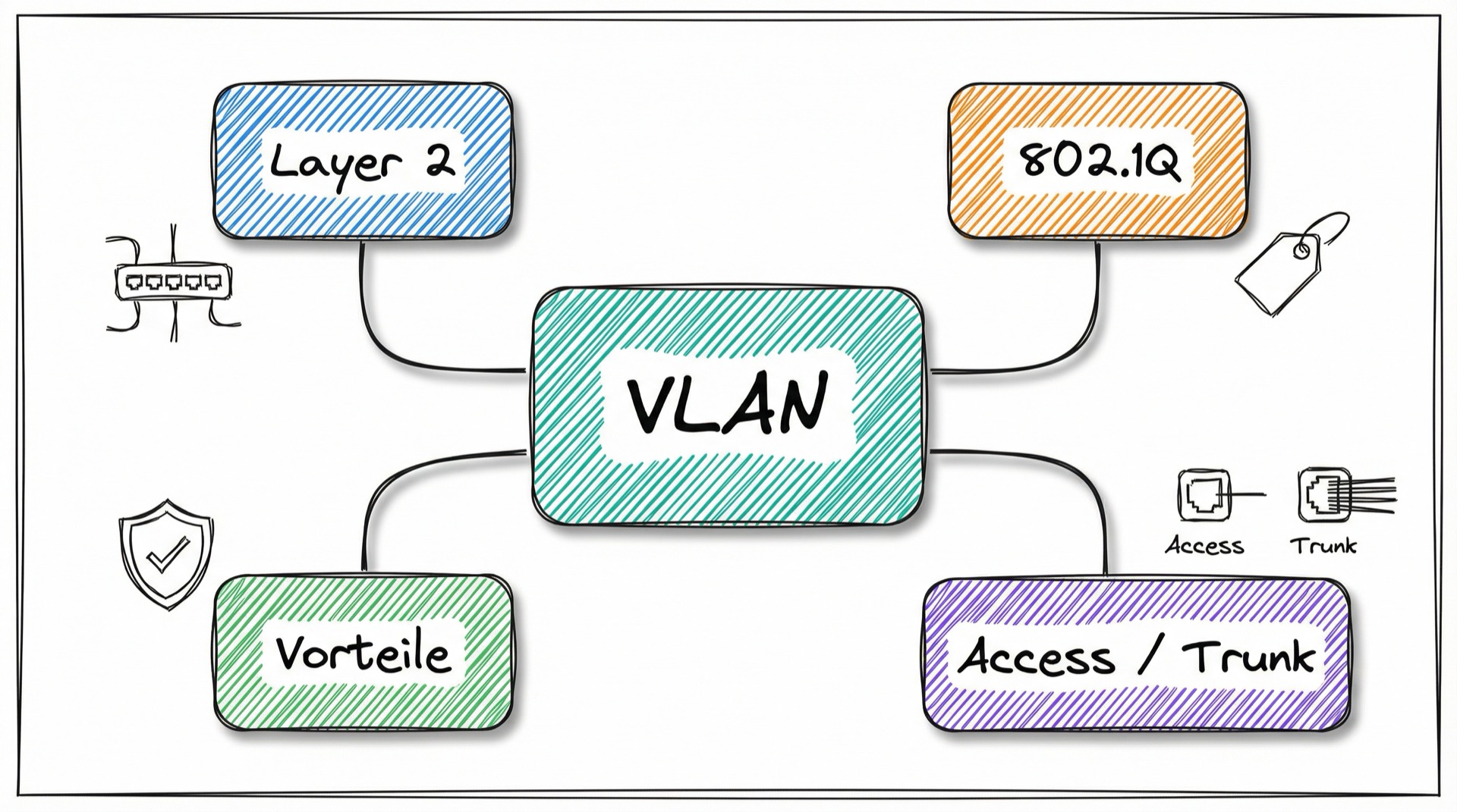VLAN-Konzept Mind-Map