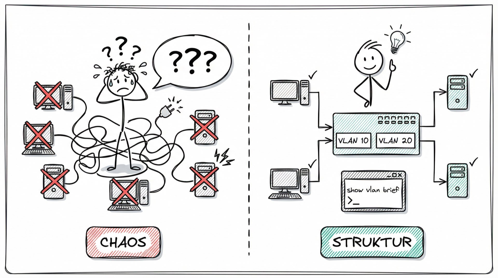 VLAN Konfiguration: Chaos vs. Struktur