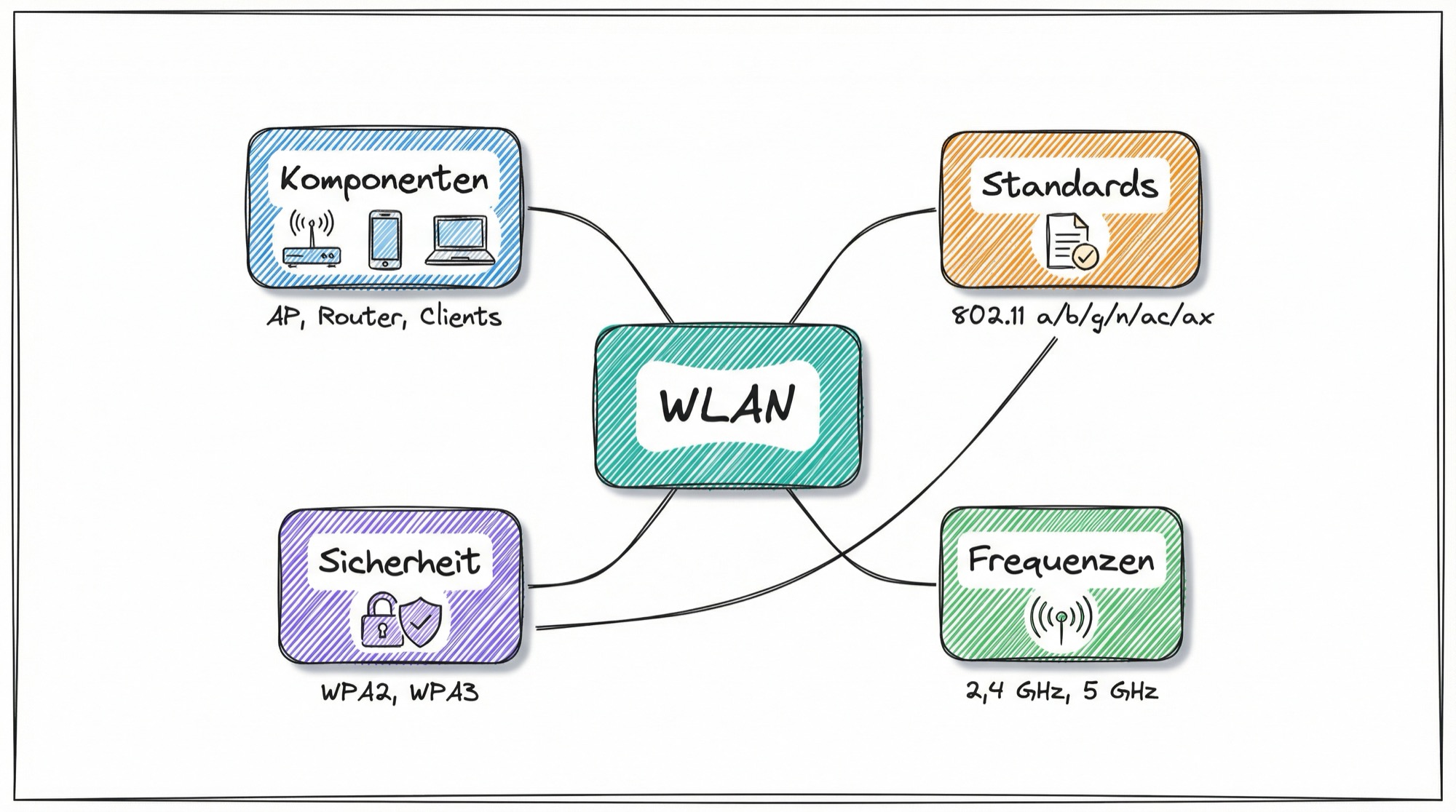 WLAN Grundlagen Mind-Map