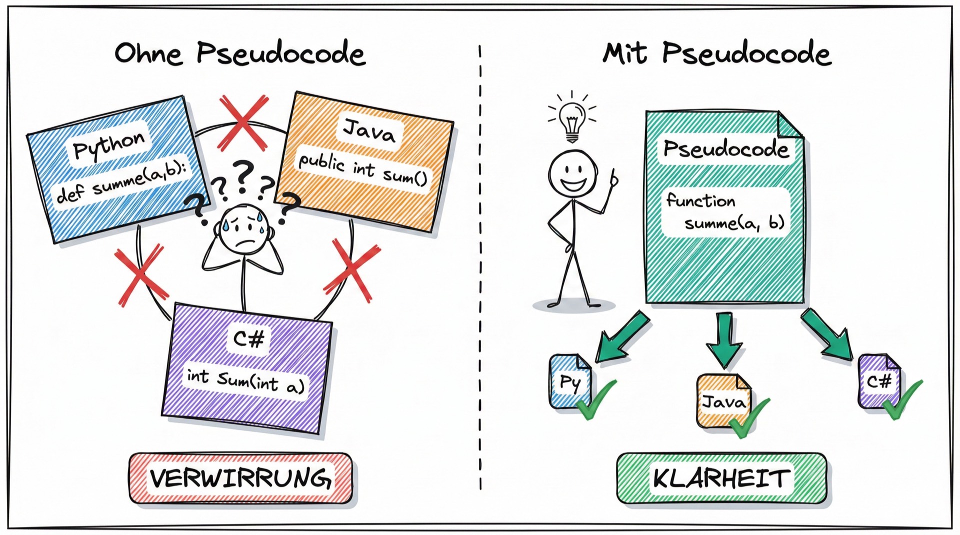 Pseudocode und Algorithmen